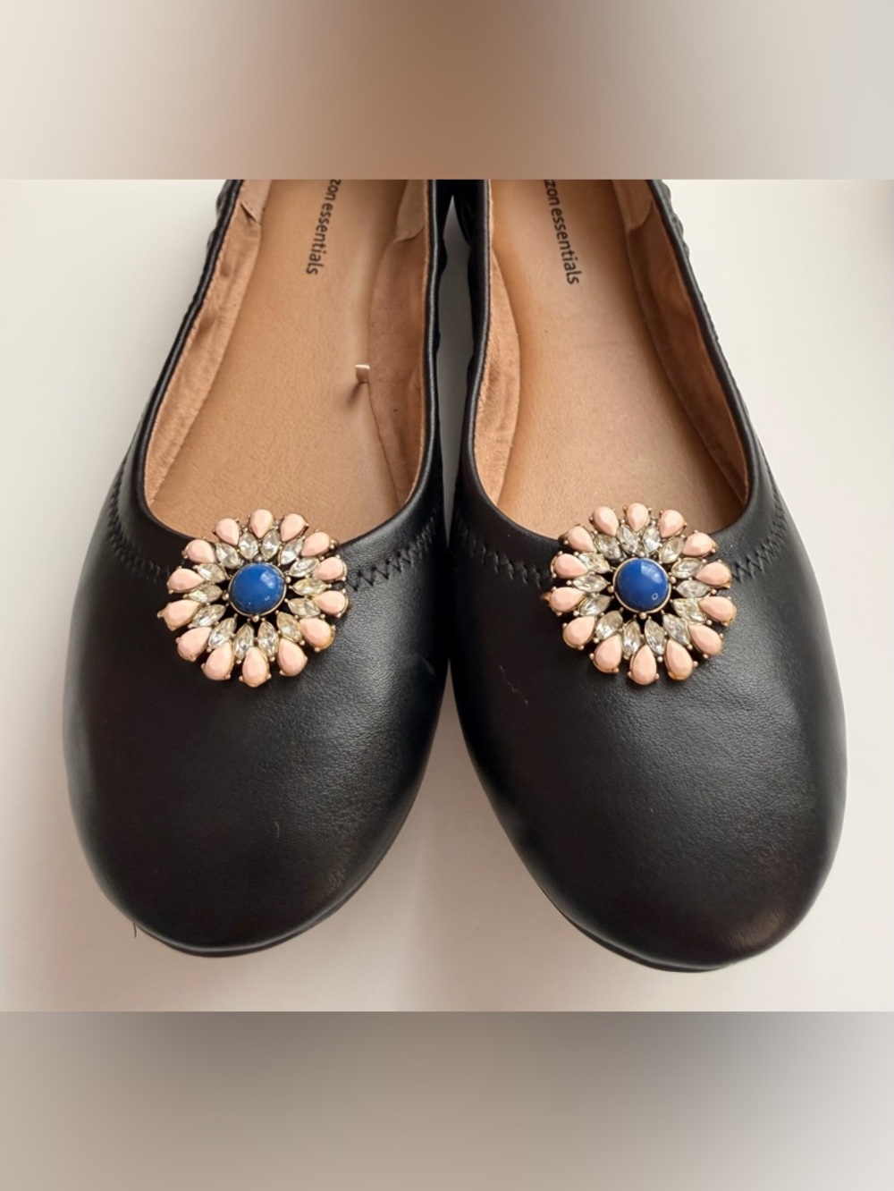 Vintage upcycled French shoe clips with Embellished Detail